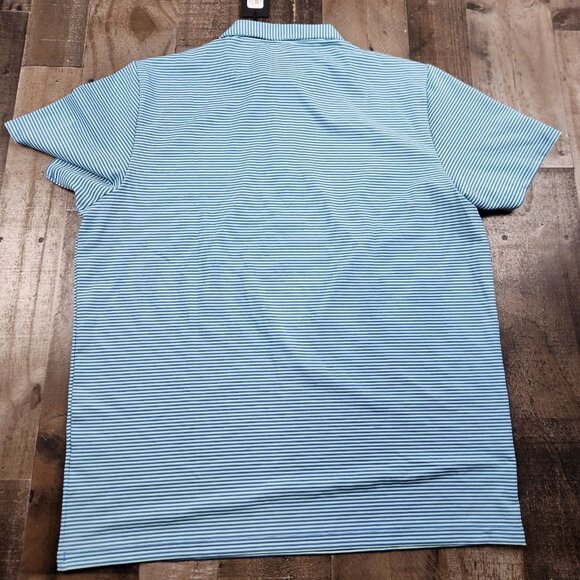 Mens Bonobos Short Sleeve Golf Polo size L Large Aviator Blue Striped Shirt - Picture 3 of 8